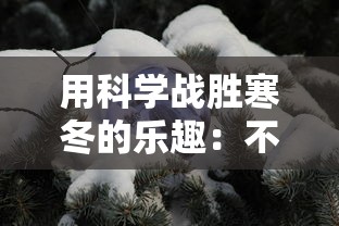 用科学战胜寒冬的乐趣：不同冬天游戏攻略及其对身心健康的多重益处详解
